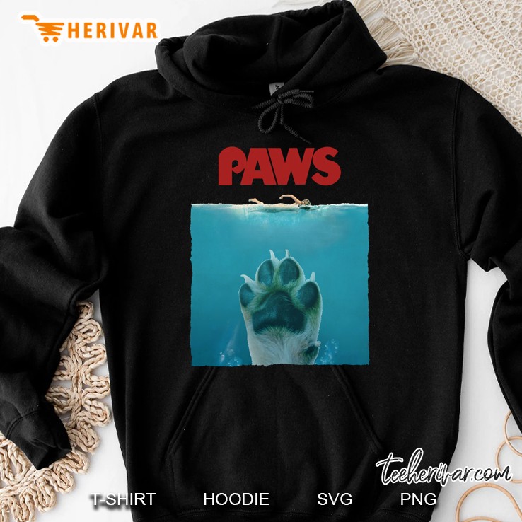 Paws Jaws Dog Parody Hoodie