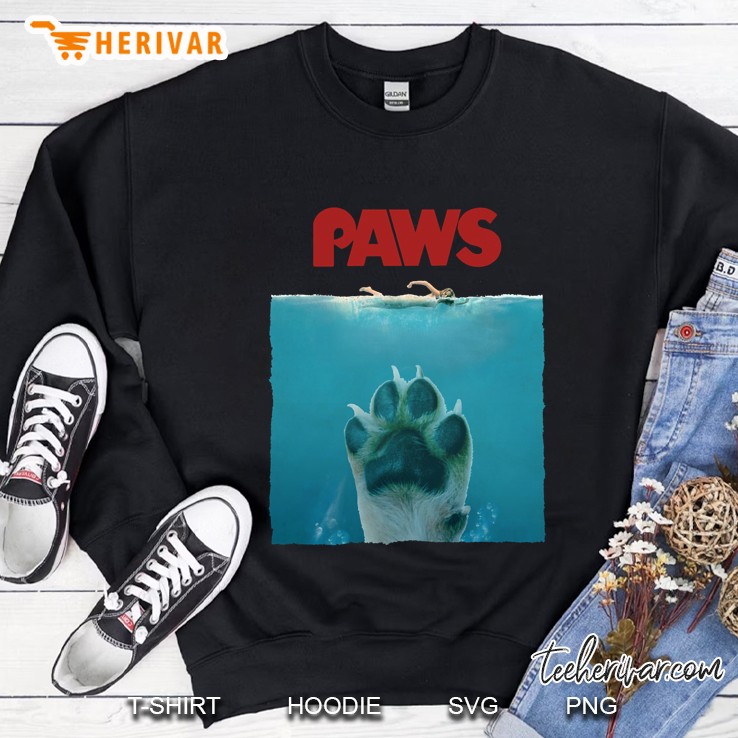 Paws Jaws Dog Parody Sweatshirt