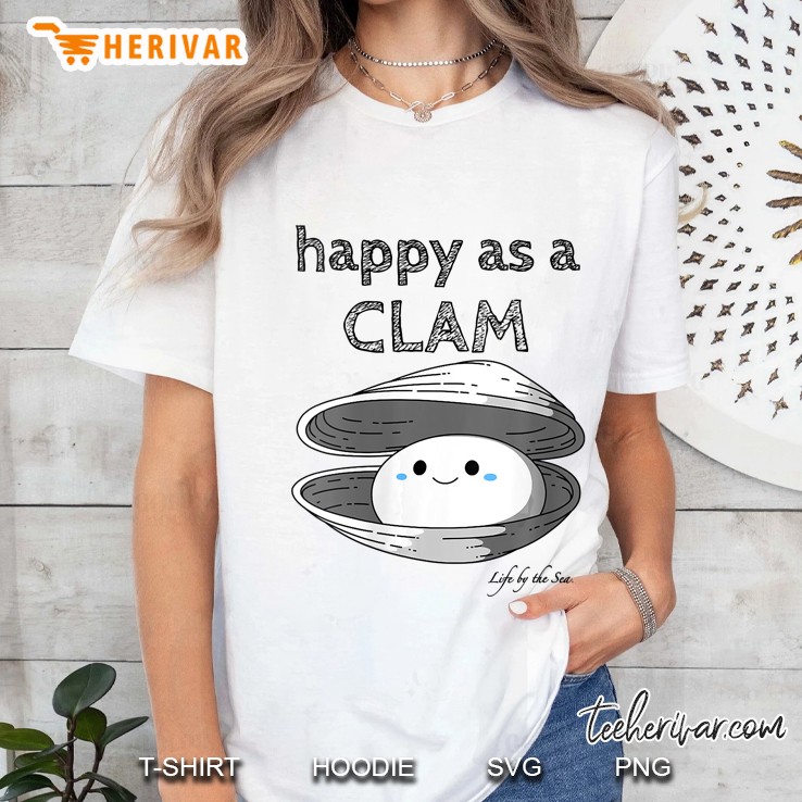 Womens Happy As A Clam Ladies Tee