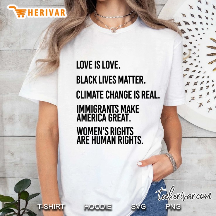 Love Is Love And Black Lives Matter Hoodie