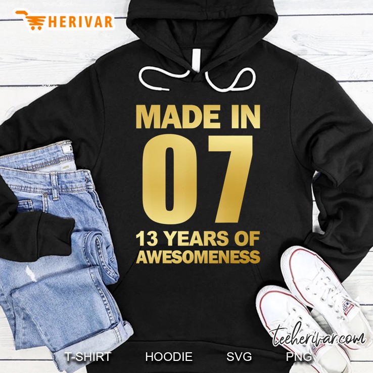 13Th Birthday Gift For Boys And Girls 13 Years Old Tshirt Hoodie