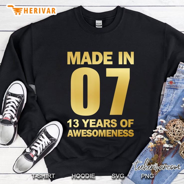 13Th Birthday Gift For Boys And Girls 13 Years Old Tshirt Sweatshirt