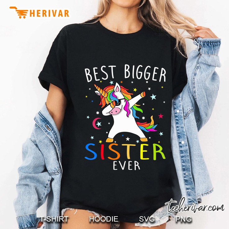 Best Bigger Sister Ever Unicorn Ladies Tee