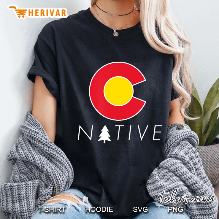 Colorado Native Colorado Flag Graphic Design Ladies Tee