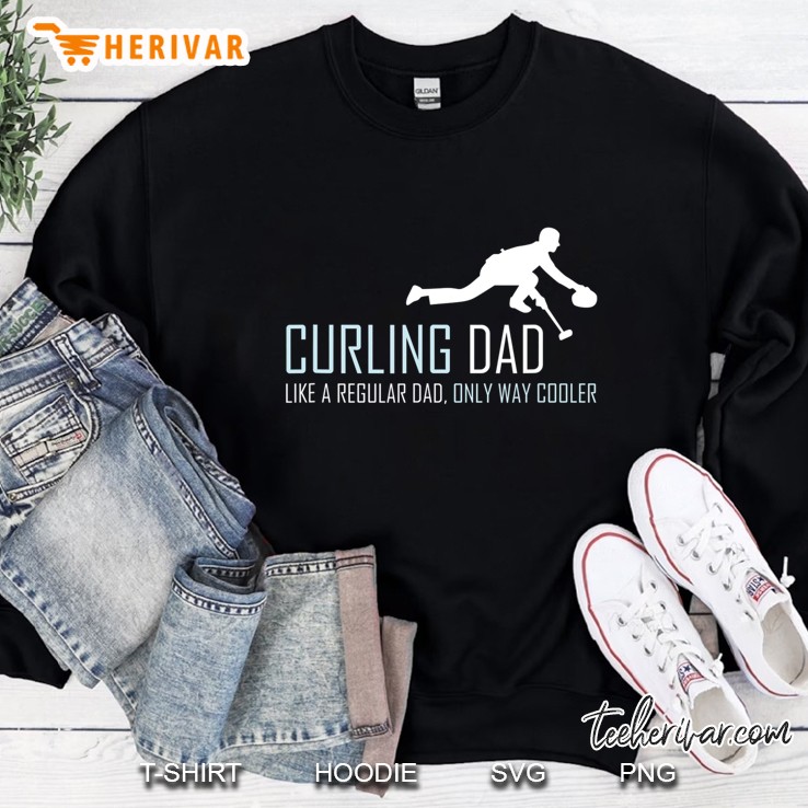 Curling Dad Shirt, Funny Curler Sled Gift Mugs