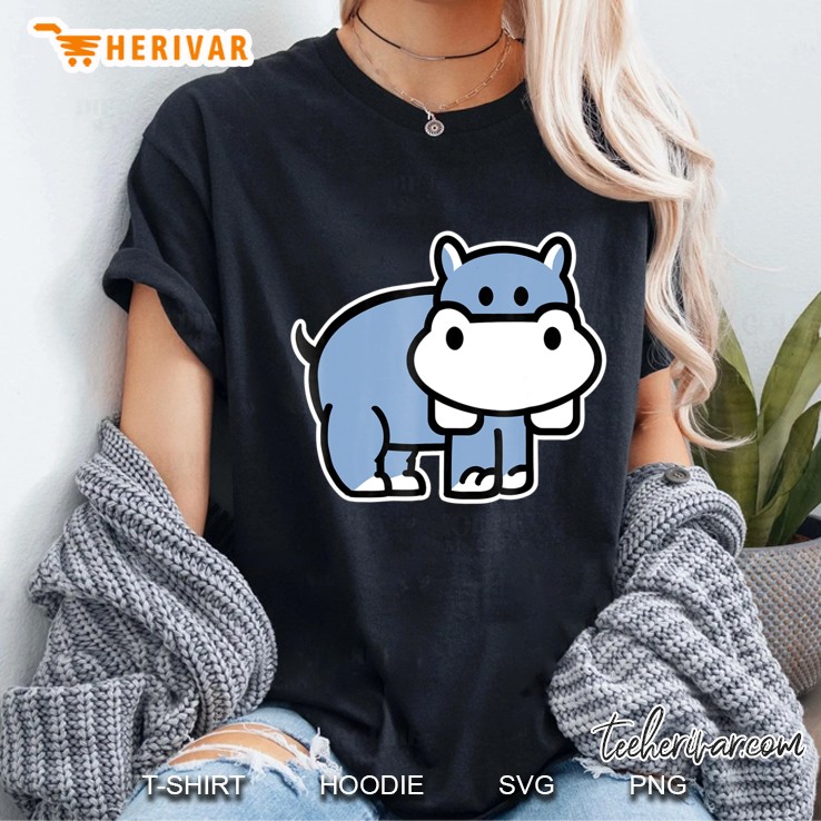 Cute Hippo Ladies Tee