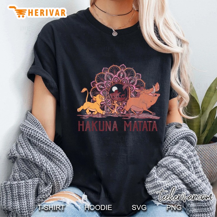 Disney Lion King Hakuna Matata Henna Group Shot Portrait Ladies Tee