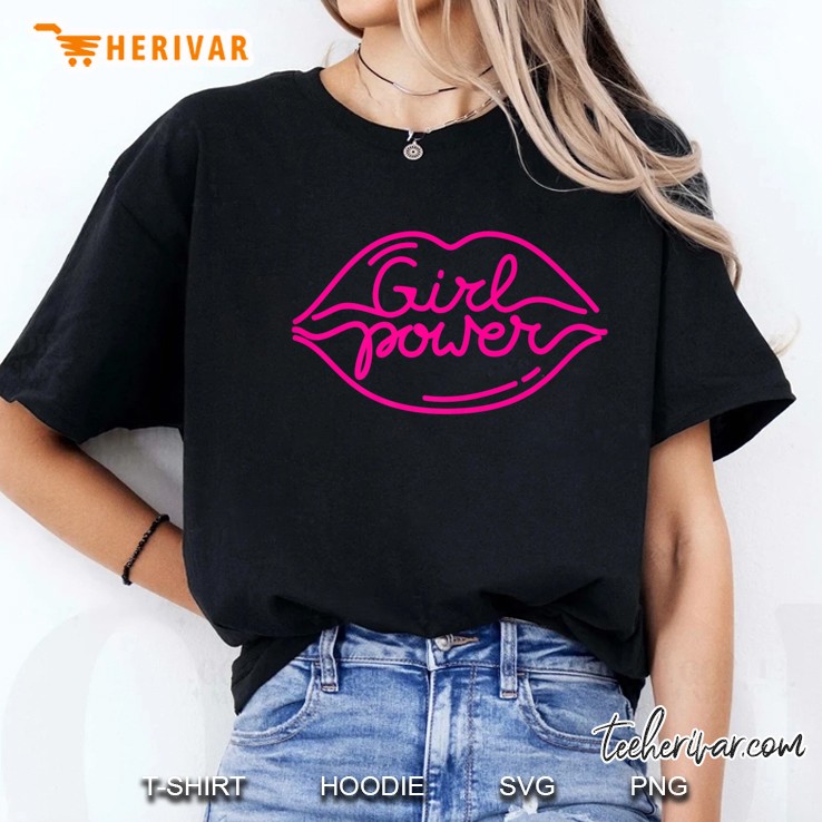 Girl Power Kiss Tshirt Cool Woman Feminist Movement Gift Ladies Tee