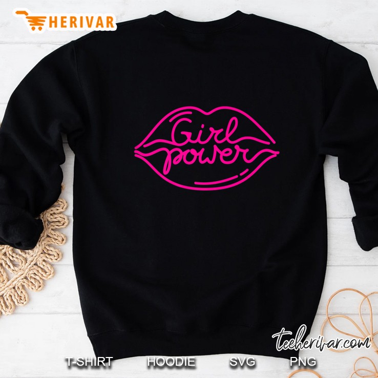 Girl Power Kiss Tshirt Cool Woman Feminist Movement Gift Sweatshirt
