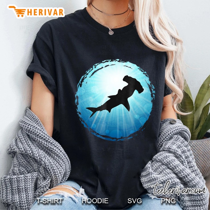 Hammerhead Shark Blue Ocean Scuba Diving Freediving Shirt Hoodie