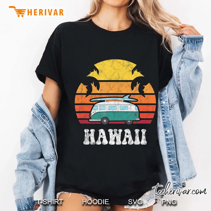 Hawaii Souvenir Retro Oahu Maui Kauai Men Women Tee Ladies Tee