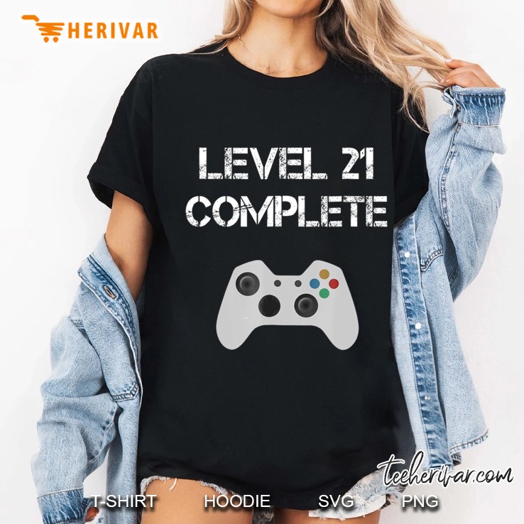 Level 21 Complete For Gamers 21St Birthday Hoodie