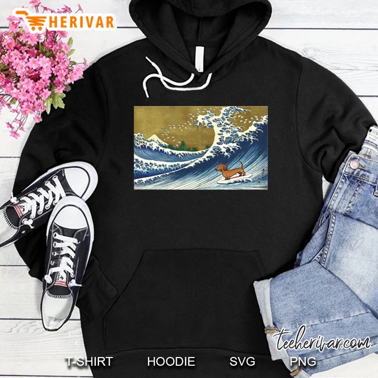Dachshund Weiner Dog Surfing 1 Ver2 Hoodie