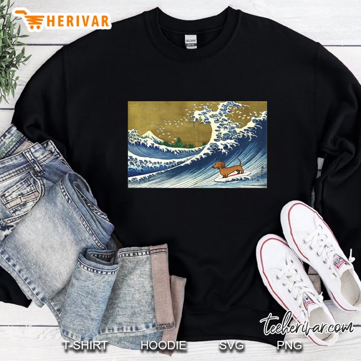 Dachshund Weiner Dog Surfing 1 Ver2 Sweatshirt