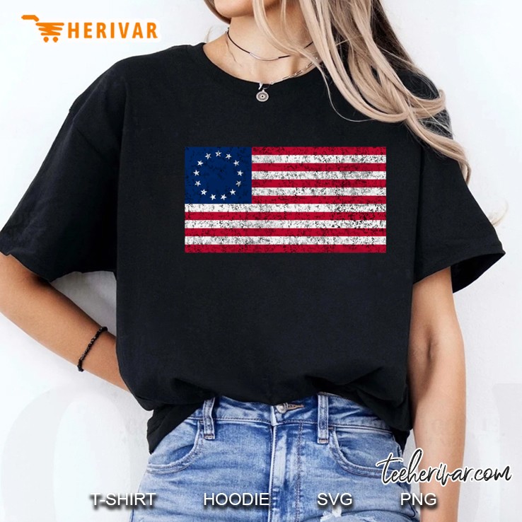 Distressed Betsy Ross Flag Hoodie