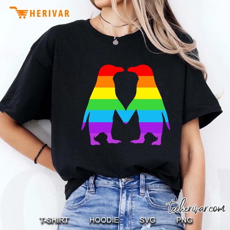 Rainbow Penguins In Love. Classic Hoodie