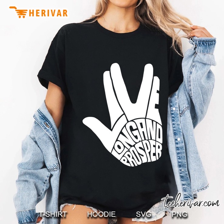 Star Trek Live Long And Prosper White Slim Fit Ladies Tee
