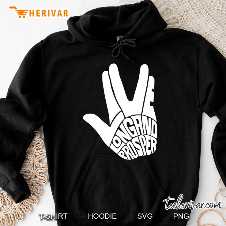 Star Trek Live Long And Prosper White Slim Fit Hoodie