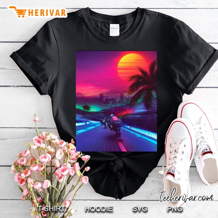 Synthwave Midnight Outrun Graphic Shirt
