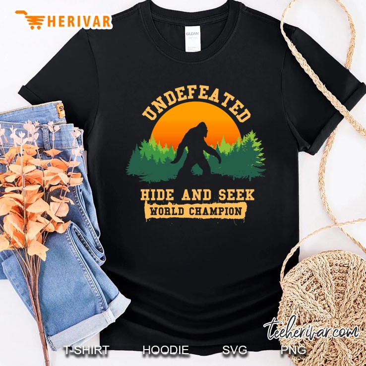 Undefeated Hide And Seek World Champion Bigfoot Classic Shirt