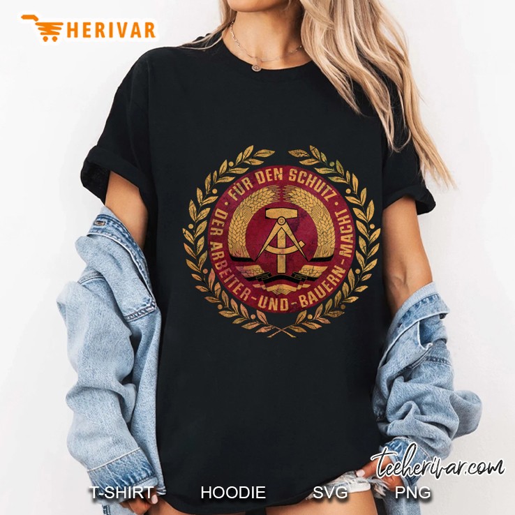 Vintage Ddr Coat Of Arms Active Ladies Tee