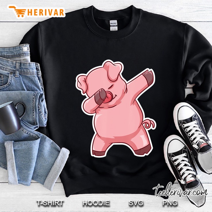 Dabbing Pig Butcher Tshirt Funny Farmer Sweatshirt