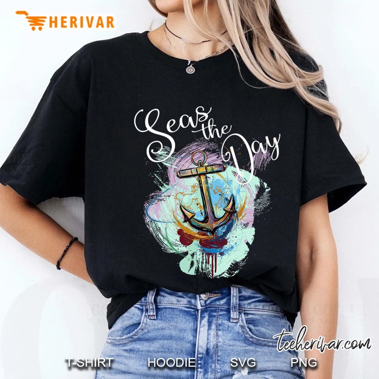 Funny Cruise Seas The Day Family Vacation Group Idea Ladies Tee