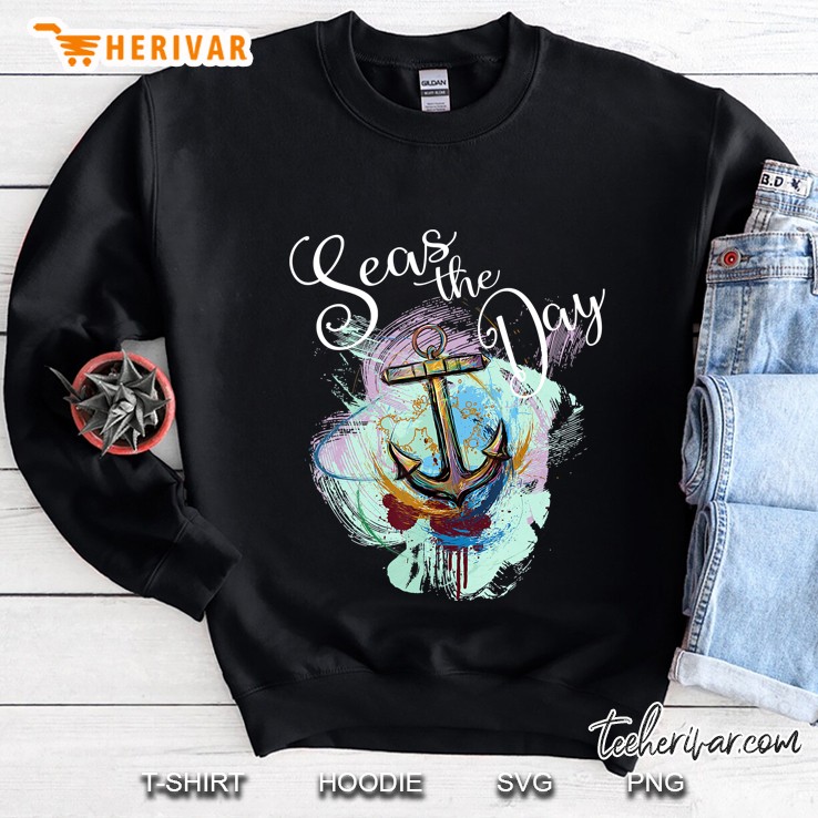 Funny Cruise Seas The Day Family Vacation Group Idea Sweatshirt