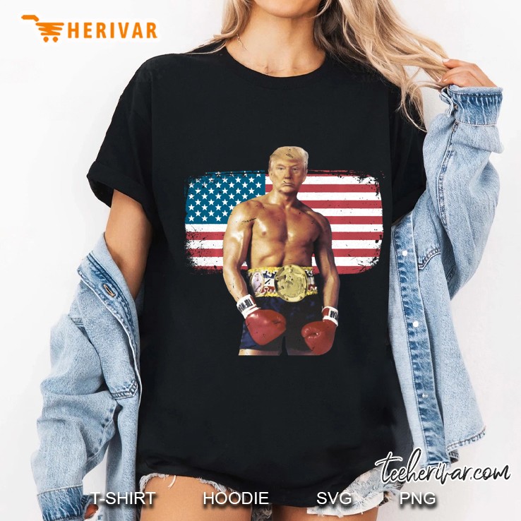Funny Trump Boxing Meme Boxer Christmas Campaign Ladies Tee