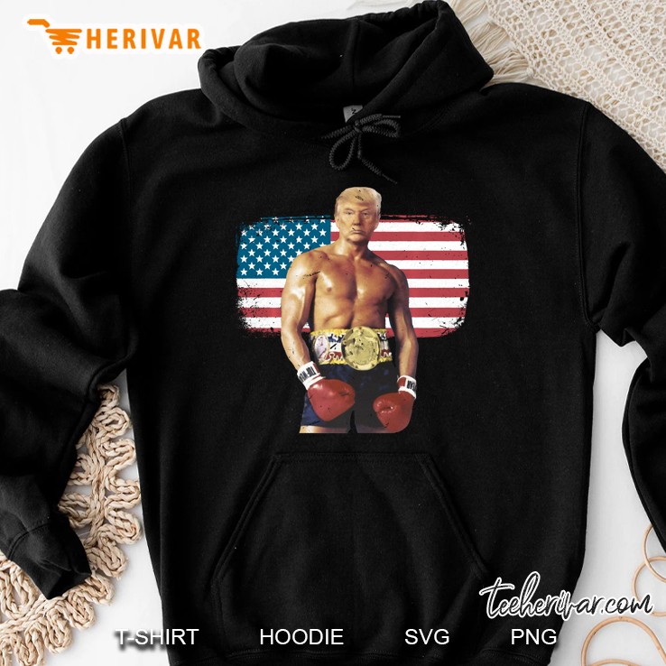 Funny Trump Boxing Meme Boxer Christmas Campaign Hoodie