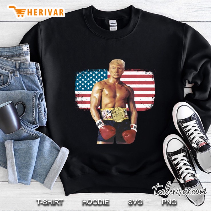 Funny Trump Boxing Meme Boxer Christmas Campaign Sweatshirt