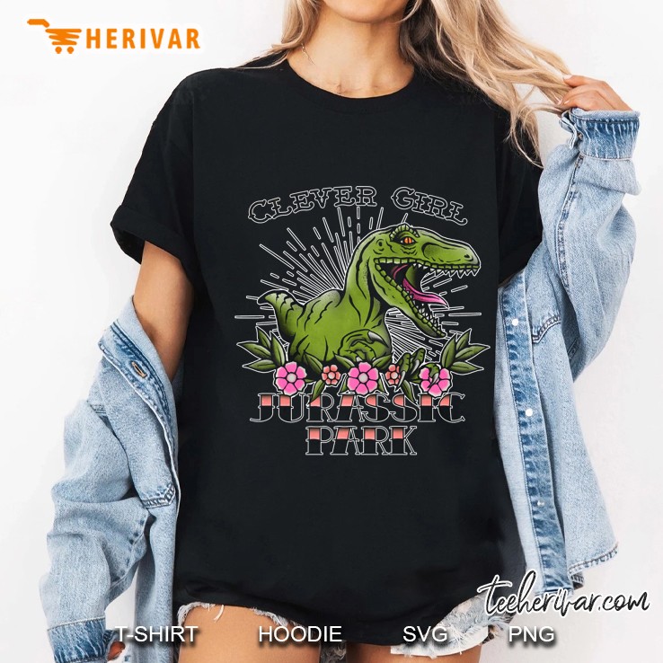 Jurassic Park Clever Girl Raptor Tattoo Graphic Hoodie