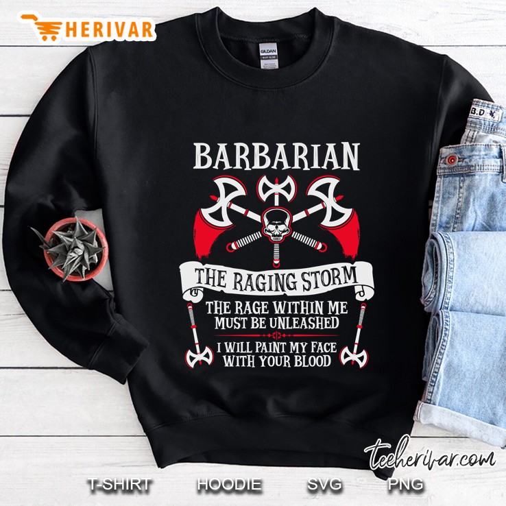Barbarian, The Raging Storm - Dungeons & Dragons (White) Sweatshirt