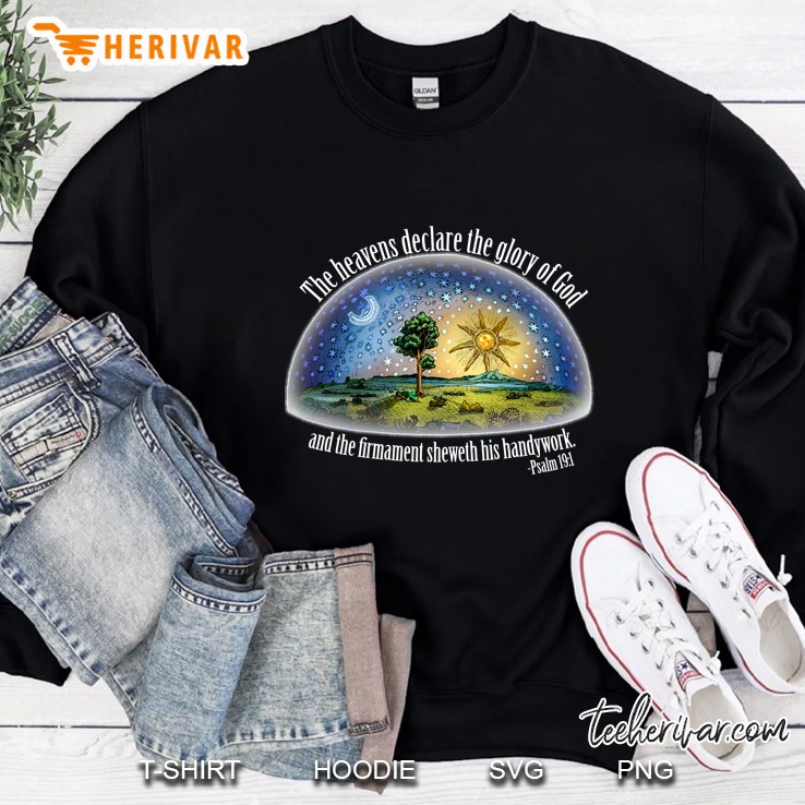 Flat Earth - Psalm 191 (The Firmament) Black Sweatshirt
