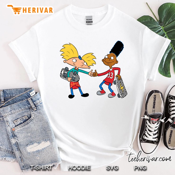 Hey Arnold And Gerald W Skateboards Checker Board Pullover Shirt