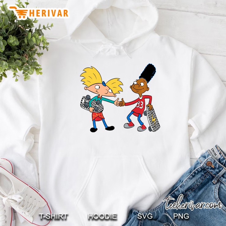 Hey Arnold And Gerald W Skateboards Checker Board Pullover Mugs