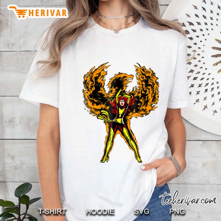 Marvel X-Men Dark Phoenix Fire Classic Graphic Ladies Tee