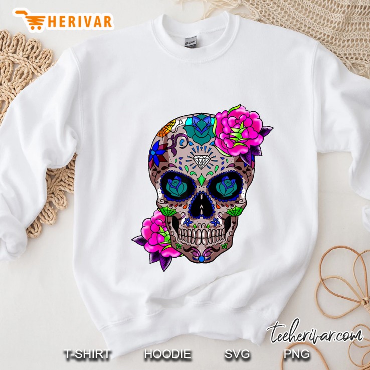 Sugar Skull Day Of The Dead Cool Bone Head Skulls Gift Idea Sweatshirt