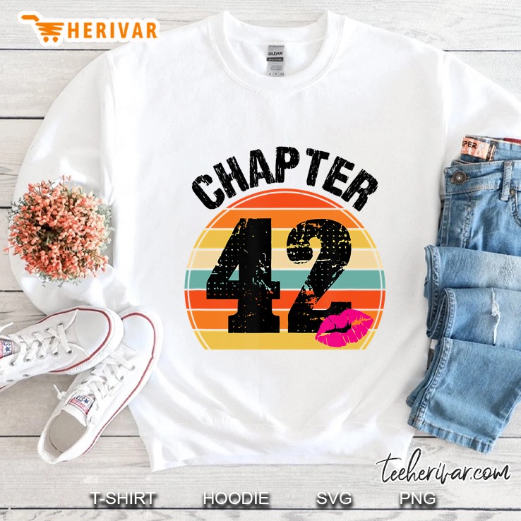 Vintage 1978 Chapter 42 42Nd Birthday 42 Years Old Gift Lips Sweatshirt