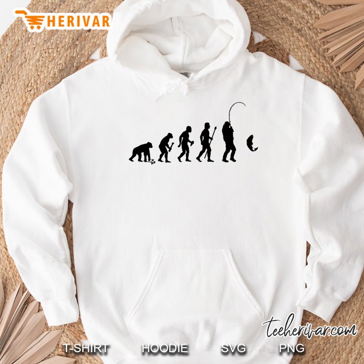 Evolution Of Man And Fishing Hoodie