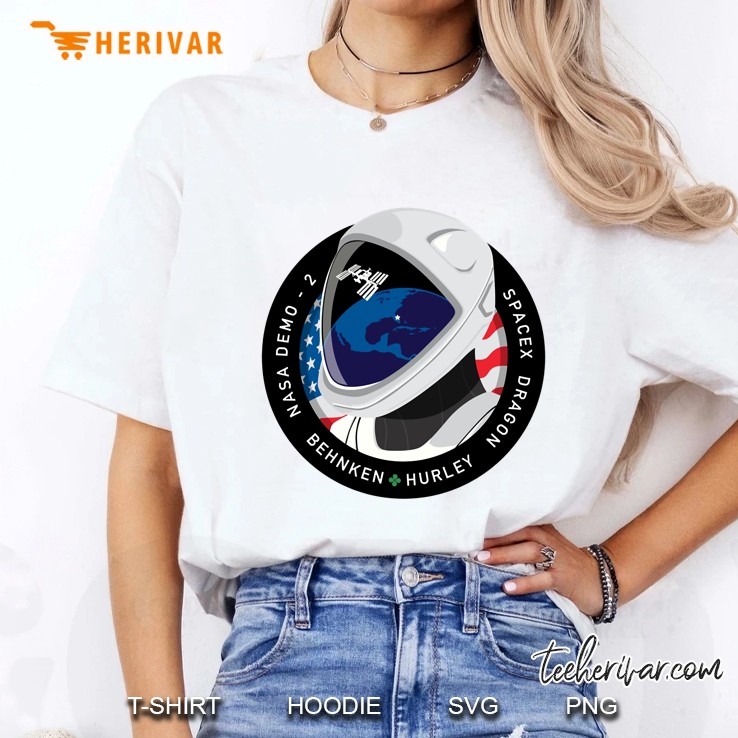 Spacex Nasa Crew Dragon Dm-2 Mission Patch Ladies Tee