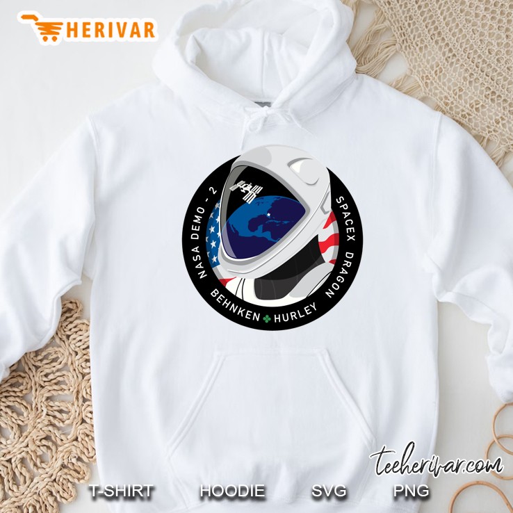 Spacex Nasa Crew Dragon Dm-2 Mission Patch Hoodie