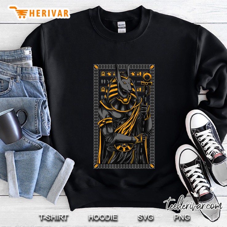 Ancient Egypt Hieroglyph Egyptian God Anubis Sweatshirt
