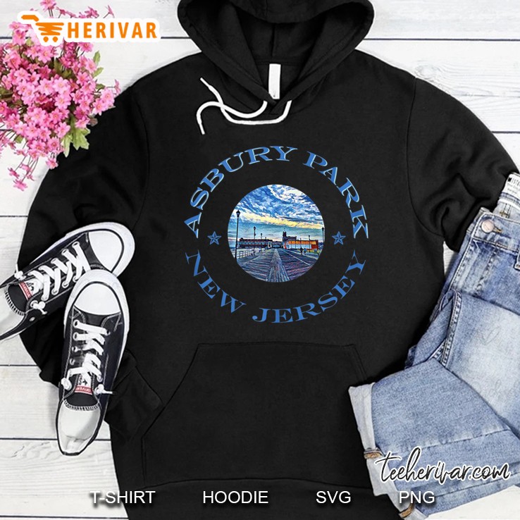 Asbury Park, New Jersey - Boardwalk, Beach Tank Top Hoodie