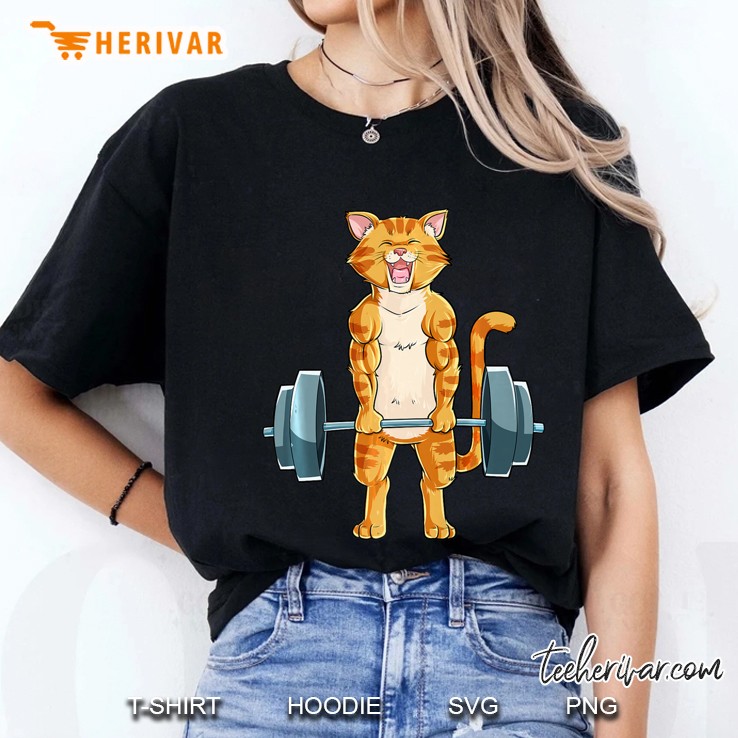 Cat Deadlift Powerlifting Gym Lifting Weights Tee Ladies Tee