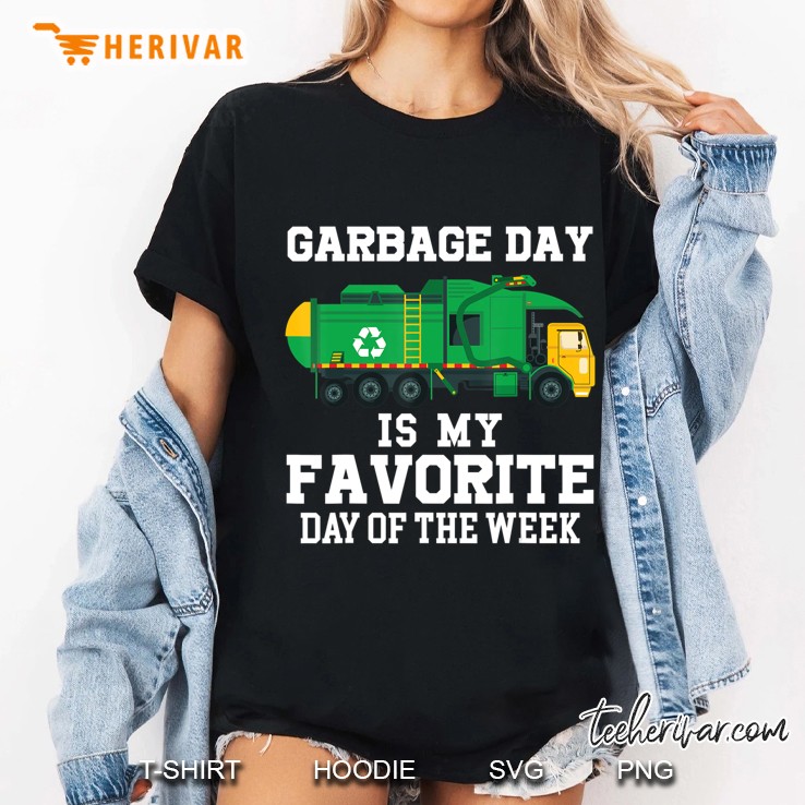 Garbage Day Recycling Trash Truck Girl Kid Boy Gift Ladies Tee