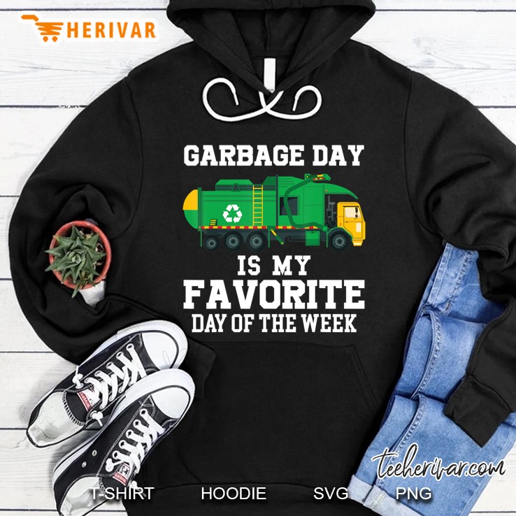 Garbage Day Recycling Trash Truck Girl Kid Boy Gift Hoodie
