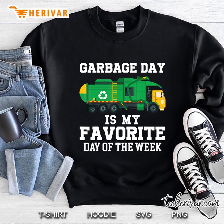 Garbage Day Recycling Trash Truck Girl Kid Boy Gift Sweatshirt
