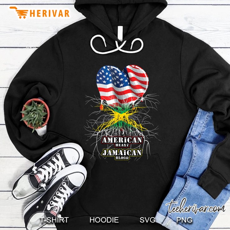 Jamaican Blood Inside Me American Jamaica Roots Flag Shirt Mugs