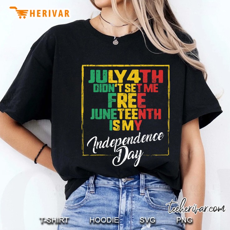 Juneteenth Day Ancestors Free 1776 July 4Th Black African Ladies Tee